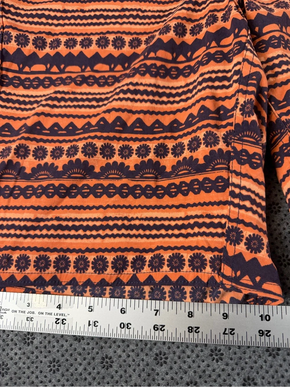 Patagonia Men’s Orange and Navy Patterned Hybrid Shorts